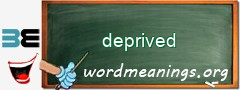 WordMeaning blackboard for deprived